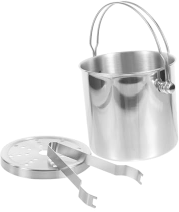OKUMEYR 1ensemble Seau à Glace Acier Double avec Pince Et Filtre Conteneur De Stockage pour Boissons pour Et Bars