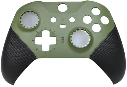 Hzxkqmil Coque Avant Boîtier de Rechange pour Xbox Manette Elite Series 2 | Coque Supérieure Façade Plaques de Couvercle Pièces de Accessoires pour Xbox Manette Series 2 Core (Vert Armée)