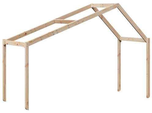 vidaXL Dach für Kinderbett 203x80,5x142 cm Massivholz Kiefer