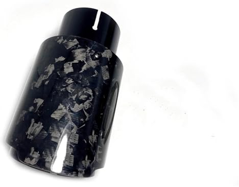 LADPZJNW Auto Auspuffblende Für 1 Stücke Glänzend Carbon Faser Auspuff Endrohr Schalldämpfer Spitze Universal Auspuffrohr(51mm In-76mm Out)
