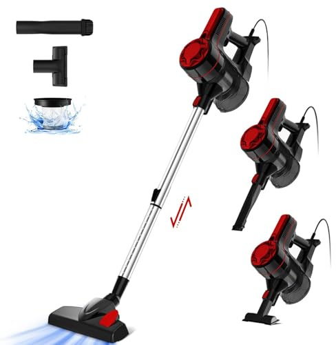 Tedrills Staubsauger,450W & 25KPa staubsauger mit Kabel,6-in-1 Vacuum Cleaner,Staubsauger Beutellos mit H13 HEPA-Filter,Handstaubsauger für Harte Böden, Tierhaare, Teppich
