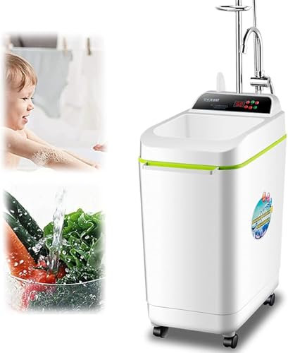 GYDUHYE 220V Portable Smart Mobile Bath Machine 50 L Instantaneous Water Heater Auto Power Off Shower Hot Water System With Shower For Road Trip,Surfing,Diving,Caravan Trip,Pet Shower 2000W