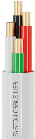 SYSTON 22/4 Fire Security Burglar Station Sound Alarm Control Cable Wire, Riser-Rated CMR/CL3R Unshielded Solid Copper UL/ETL, UV Resistant for Indoor/Outdoor Low Voltage Application Use - 50 FT