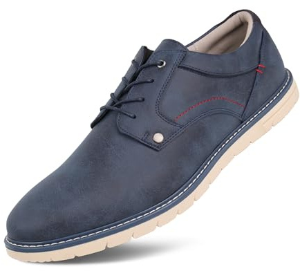 Hawkwell Casual Oxfordskor i plusstorlek för män, bekväma och affärsskor, storlekar EU 45 46 47 48 49 50 51 52, Blå, 51 EU