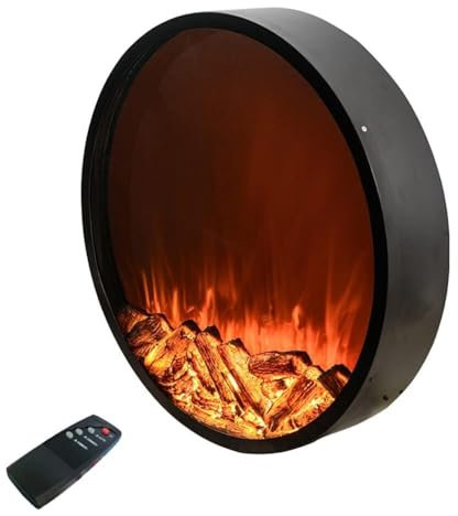 40 Inch Recessed Electric Stove Heater, Electric Fireplace Insert, in-Wall Recessed Electric Fireplace - Flame Effects, Infrared Quartz, Adjustable Thermostat and Timer, 750-1500W, Black