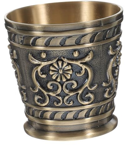 Ciieeo Copa De Vino De Bronce Vintage Hogar Taza De Metal Para Salas De Té Recipiente Para Licor Capacidad Para Fiestas