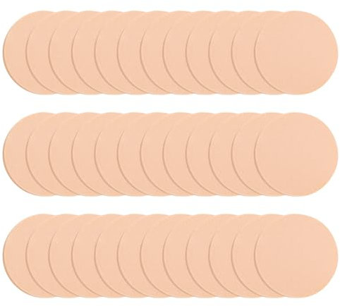 36 Stück Make up Schwamm Makeup Schwämmchen Runder Make up Schwamm Gesichtsfarbe Schwamm Set für Flüssige Grundierung Foundation Puder Kosmetik Applikatoren