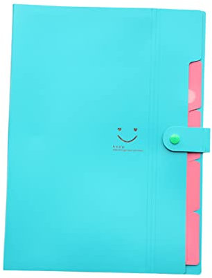 STOBOK 5-teiliger Akkordeonordner Aus Kunststoff Mit Druckknopfverschluss A4-letter-format Stabiles Aktenordner-organizer-set
