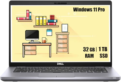 Dell Latitude 5410 - Laptop empresarial, portátil FHD de 14 pulgadas, Intel Core i5-10210U, 32 GB de RAM, SSD de 1 TB, teclado americano, Windows 11 Pro (reacondicionado)