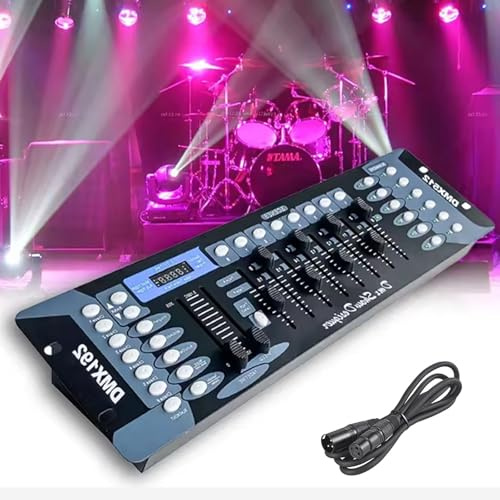 Wasd3Pods 192 DMX-Dj-Controller – LCD-Display, DMX-Controller, Dj-Bühnenbeleuchtungskonsole, Für Dj-Lichter, Pubs, Nachtclubs, Disco 10mcable