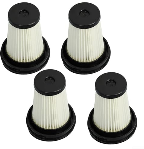 4Pcs Air Filters for Domo DO215SV DO217SV Cordless Vacuum Cleaner, Flat Pleated Replacement with High-Performance Filtration, Paper & Plastic, 6.9 cm x 9.8 cm, for Allergy Sufferers