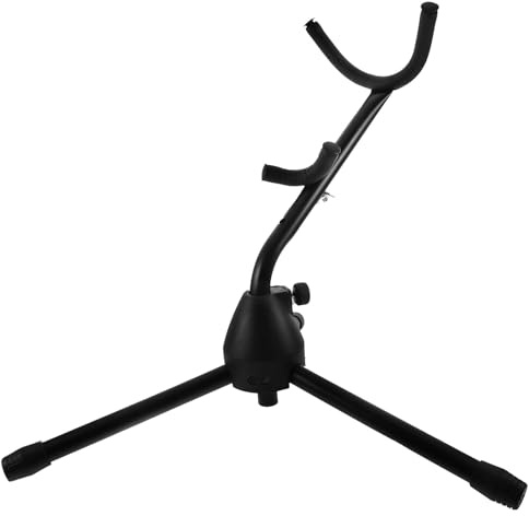 WEKADRIN Saxophonständer Zufälliger Stil für Tenorsaxophon Schwarzer aus Stahl Tragbarer mit Ergonomischem Design und Verschleißfestem Material für Zuhause und Musikunterricht
