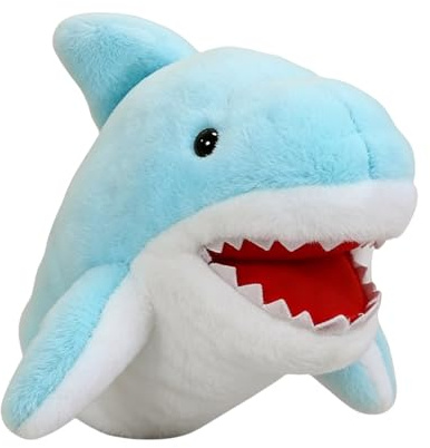 Haipuppe, Handpuppen für Kinder, 20 cm, Plüschtier, Plüschtier, Plüschtier, Rollenspiel, Marionette mit Mobile, Marionette