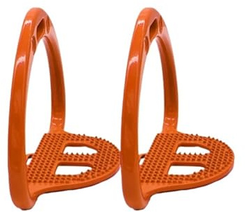 OPIGJUFD säkerhetsstigbygel, sadel, racing, stigbygel, halkfri säkerhet, pedal, ridsportbehov, hästljus (orange)