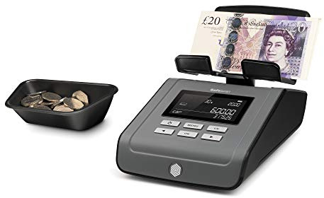 Safescan 6165 - Money counting scale for counting banknotes and coins, Black