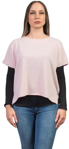 DALLE PIANE CASHMERE - Poncho med knappar kashmir blandade garn - kvinnor, Rosa, one size