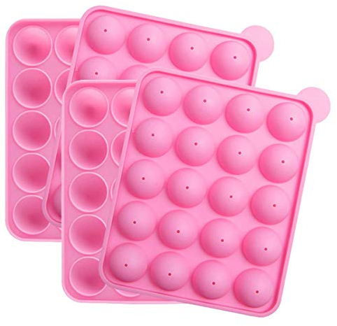 Tosnail Paquete de 2 moldes de silicona con 20 cavidades, ideales para caramelos duros, chocolate, piruletas y magdalenas de fiesta