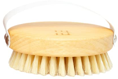 ruhi® Körperbürste, Trockenbürste, Massagebürste rund aus Naturborsten gefertigt in Deutschland/regionales Buchenholz/plastikfrei/zur Trockenbürste Massage (dry brush) Lymphdrainage gegen Cellulite