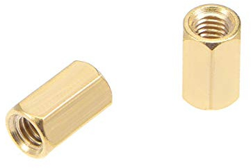 sourcing map 15Stk. M4x10 Buchse- Buchse Messing PCB Motherboard Abstandhalter Ständer | Abstandhalter Ständer
