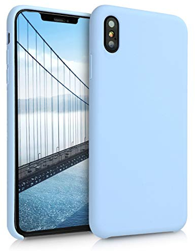 kwmobile Handyhülle für Apple iPhone XS Max Hülle - Case Silikon - Kabelloses Laden - Schutzhülle Cover in Hellblau
