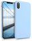 kwmobile Cover per Apple iPhone XS Max Custodia - Back Case per Smartphone in Silicone TPU - Protezione Gommata - blu chiaro