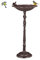 Relaxdays Bebedero Pájaros Grande de Pie, Hierro Fundido, Marrón, 74,5 cm de Alto