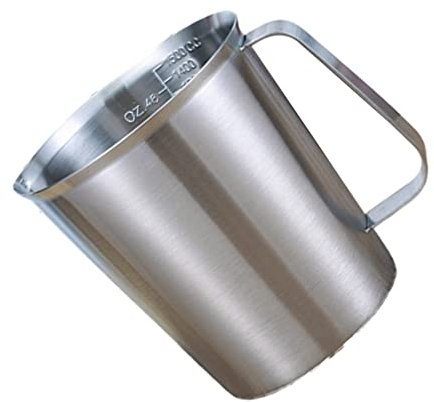 Cabilock 304 Pichet De Cuisine à La Vapeur Mousseur Tasse Pichet à Lait Pichet Vapeur Expresso Pot à Lait Pichet Expresso Gobelet En Métal Cuillere Doseuse Café Pot De Crème