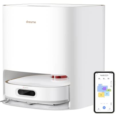 Dreame W10 Pro Robot Aspirapolvere Lavapavimenti Con Base Ricarica Serbatoio Autopulente, Aspirazione 4000 Pa, Rilevamento Intelligente Ostacoli, Bianco, ‎33.4 x 43 x 10.55 cm; 13.8 Kg
