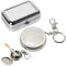ZYNERY 2 Pcs Mini Cendrier Portable avec Couvercle, Cendrier de Poche Compact en Acier Inoxydable pour le Voyage, Cendrier Anti Odeur à l'épreuve du Vent, Cendrier d'Intérieur Extérieur pour Voiture