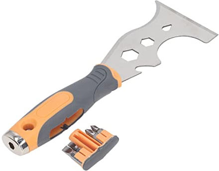 16 in 1 Spatola, Strumento per Pittori di Cartongesso Sverniciatore da 3 Pollici, Raschietti per Vernice Multifunzionali per Legno, Raschietto per Vernice in Acciaio Inossidabile