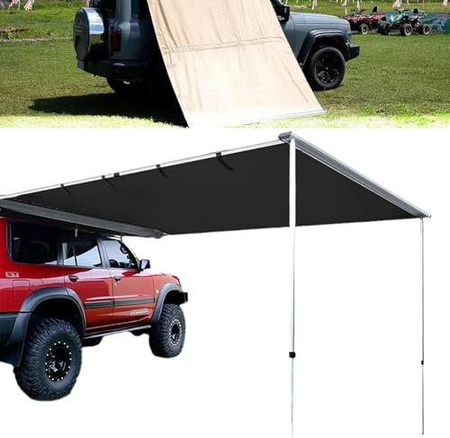 AFLEPCBRQ Toldos Furgoneta Camper Toldo Lateral Extraíble para Coche, Tienda de Campaña con Dosel para Camión SUV de Tela Oxford 420D, Toldo para Vehículo PU4000mm con Carcasa de Aleación de Aluminio