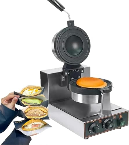 CHRISK A,Commercial Hamburger Electric Hamburger Machine, Non-Stick Ice Cream Stuffed Hamburger Machine, Manual Hamburger Press
