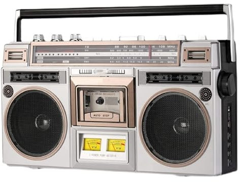 MBCEYLSTUB Retro-Kassettenlautsprecher, Tragbarer Hi-Fi-AM/FM-Radio-Bluetooth-Player-Recorder, Konvertierung Von Kassetten Auf USB/SD