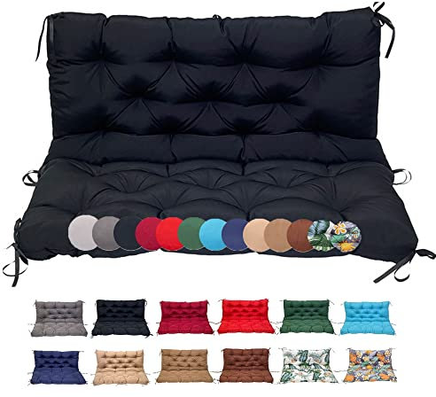 Gartenbank-Kissen-Set mit hoher Rückenlehne für Hollywoodschaukel, Bank-Sitzkissen und Rückenkissen, Bankkissen, Sitzpolster für Gartenbank und Hollywoodschaukel, Outdoor-Stuhlkissen (Rot 47