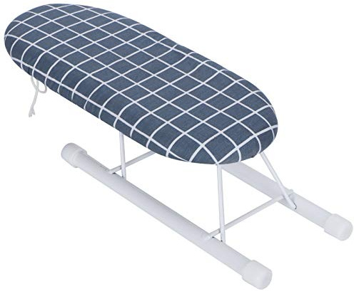 10 Zoll Kleines Tisch-Bügelbrett, Tragbares Bügelbrett mit Klappbaren Beinen, Baumwollbezug, Ärmelbündchen, Kragen, Arbeitsplatten-Bügelbrett für Nähen, Bastelzimmer, (dunkelblau