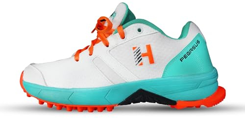 Heega Pegasus Chaussures de cricket pour homme et garçon Matériau : maille respirante Semelle antidérapante pour une meilleure durabilité et stabilité, Vert, 5