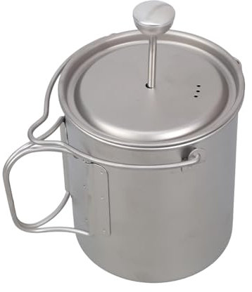 xbiez Prensas francesas para café, construcción de metal, sistemas de filtración de 3 etapas, para viajes, tazas de café para acampar en casa