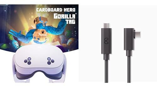 Meta Quest 3S 128 GB – Gorilla Tag Cardboard Hero + Link Kabel