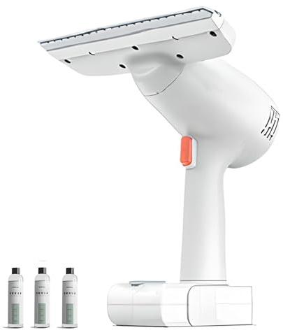 Cordless Window Vacuum Cleaner, 15W Handheld Electric Window Cleaner,rechargeable Window Vacuum (30-Minute Battery) for Glass Car Window Mirror Tiles Shower Screen Washer