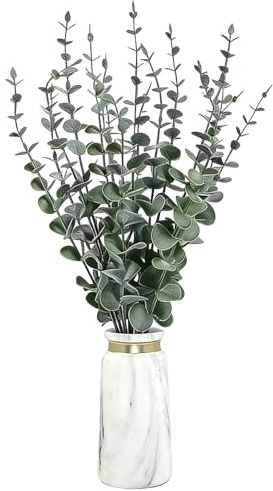Getrocknet, 20 Stück Eukalyptus Künstlich Eukalyptus Für Hochzeitsdekoration, Eucalyptu Tischdeko Und Heimdekoration, 38 cm Länge