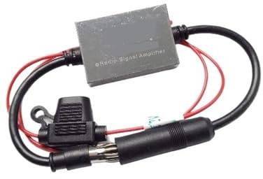 Amplificador De Señal Antena FM For Radio Coche, Universal, Metal, 12 V Y 24, For Mejorar La Del Vehículo Marino Fácil Amplia Compatibilidad