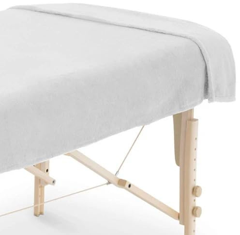 ZenGrowth Asciugamano da massaggio XXL, 100 x 220 cm, in microfibra, extra grande, per sauna, spiaggia e asciugamano da bagno, morbido, ad asciugatura rapida, leggero e facile da pulire (bianco)