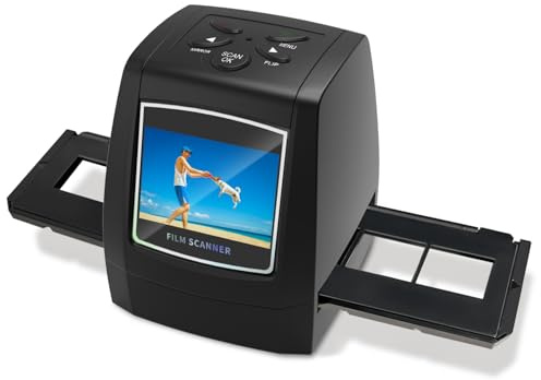 DigitPro Film Scanner 35mm, Convertitore Pellicole 1800DPI con Display LCD 2,4 USB 2.0, per Diapositive e Negativi, Digitalizza su PC,Compatibile Windows/Mac