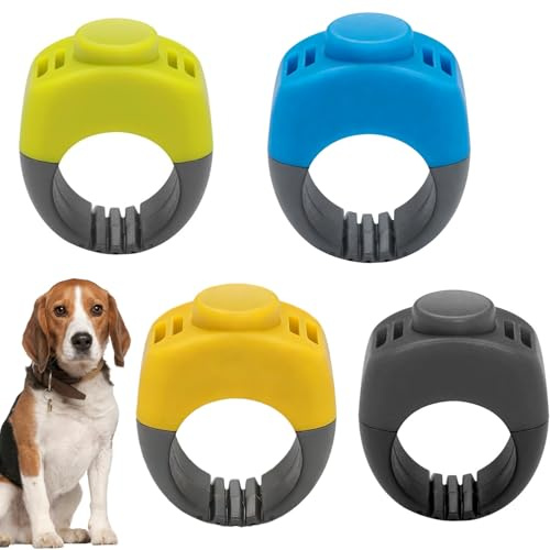 4er Set Hundeklicker mit Fingerring,21mm Ring-Clicker für Hunde-,Katzen- & Pferdetraining(Welpen,Rückruf&Erziehung),Hochwertiges Hundetraining Zubehör,Hunde Klicker,klicker für hundetraining