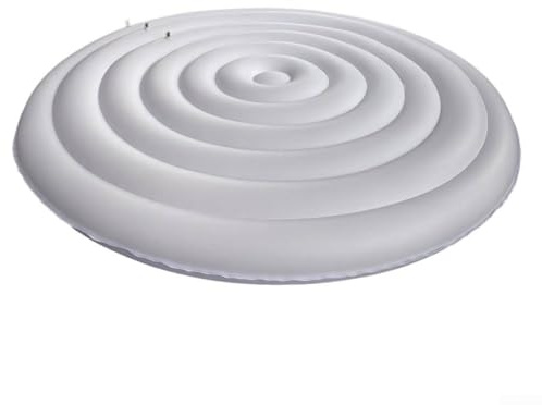 Housse de baignoire gonflable réglable, 128 cm, 158 cm, 180 cm, pour utilisation en extérieur, spa et piscine, isolation de la chaleur, installation facile pour jardin et terrasse (blanc sans hauteur)