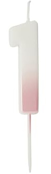 Pink Ombre Number '1' Candle Birthday Candles