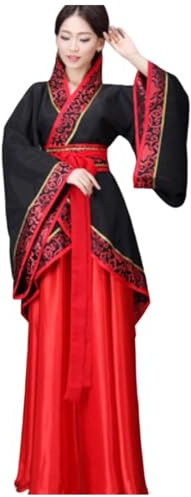 Generisch 2026 Elegante vestido de cosplay chino antiguo para juegos de rol, vestido tradicional con diseño perfecto para ocio (negro, S)