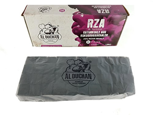 Al Duchan Shisha-Kohle 10 KG - hochwertige Naturkohle aus Kokosnussschalen - Geschmacksneutral - RZA Cubes Cocos