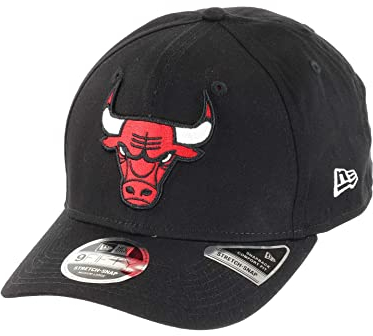 New Era Chicago Bulls NBA Team Colour Black 9Fifty Stretch Snapback Cap - S-M (6 3/8-7 1/4)