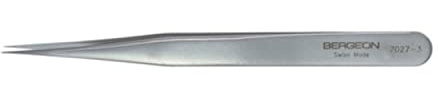 BERGEON Kornzange 7027-3, INOX Form 3, beständig gegen Korrosion und Säure, hohe Härte, aus Edelstahl